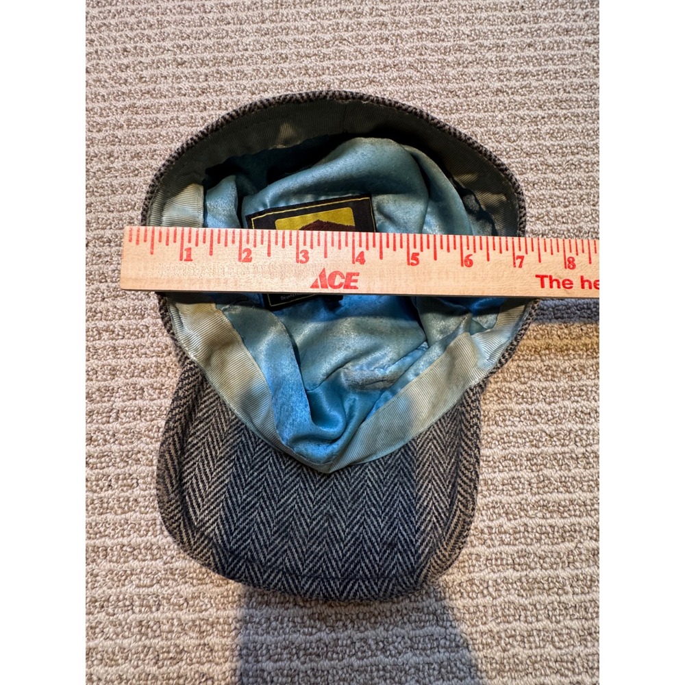 Carnaween Clothing Co Mens Pure New Wool Herringbone Newsboy Cap Made in Ireland - Picture 9 of 9